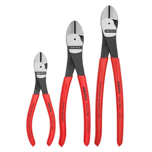 Knipex 3 Pc Diagonal Cutters Set - 00 20 05 US 00 20 05 US Titan Tools Direct