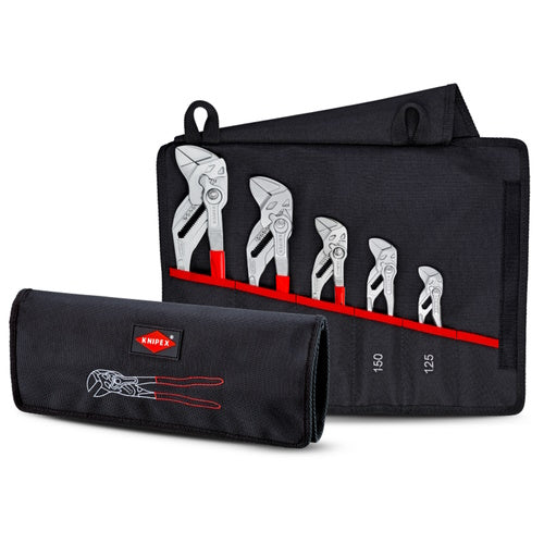 Knipex 5 Pc Pliers Wrench Set in Tool Roll - 00 19 55 S4