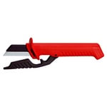 Knipex 7 1/4" Cable Knife with Guard-1000V Insulated - 98 56 98 56 Titan Tools Direct