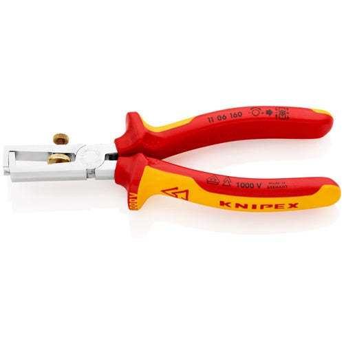 Knipex 6 1/4" End-Type Wire Stripper-1000V Insulated - 11 06 160 ET16319 11 06 160 Titan Tools Direct