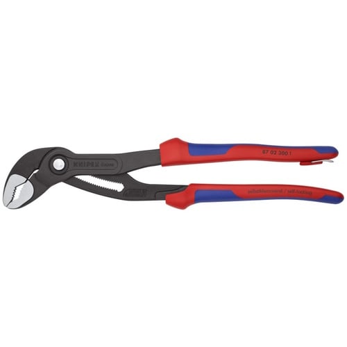 Knipex 12" Cobra Water Pump Pliers-Tethered Attachment - 87 02 300 T BKA
