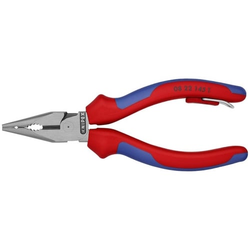 Knipex 5 3/4" Needle-Nose Combination Pliers-Tethered Attachment - 08 22 145 T BKA