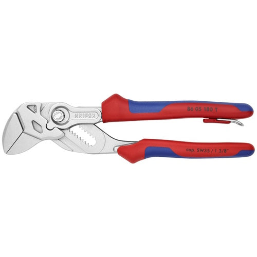 Knipex 7 1/4" Pliers Wrench-Tethered Attachment - 86 05 180 T BKA
