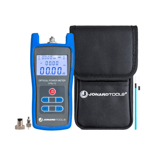 Jonard Tools - Fiber Optic Power Meter (-70 to +6 dBm) with FC/SC/LC Adapters - FPM-70 - Titan Tools Direct