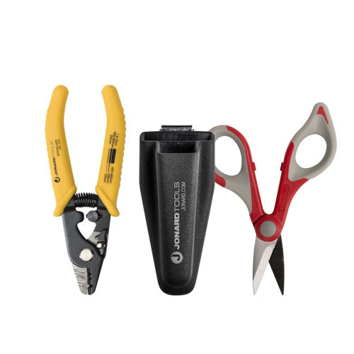 Jonard Tools - Fiber Stripper & Kevlar Shears Kit, Molded Pouch - TK-350