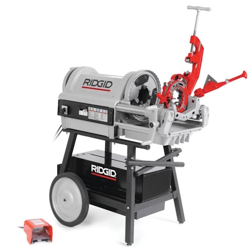 Ridgid Model 1224 Threading Machine, NPT, 1/4 in to 4 in Pipe Capacity, 240 V AC, 8 A, 36/12 RPM - 632-26097