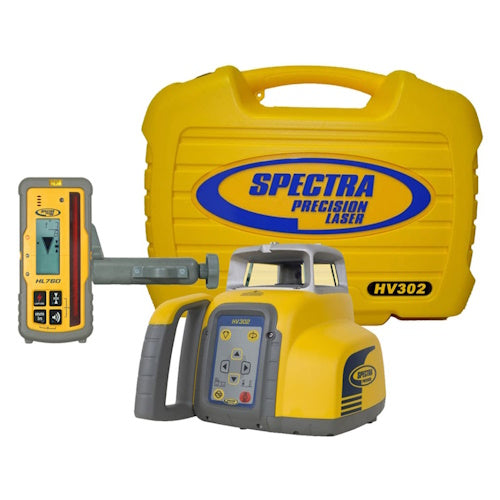 Spectra Precision HV302 HV-Laser, HL760, C70 Rod Clamp, RC402N Remote, NiMH Rechargeable Batteries and Charger, Carrying Case - HV302-4 - Titan Tools Direct