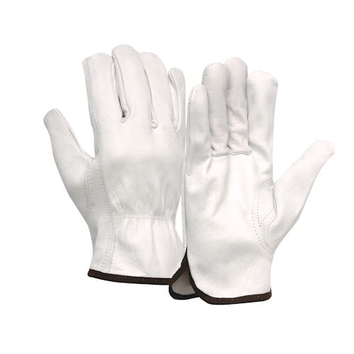 Pyramex Grain Goatskin Leather Driver Gloves w/ Slip-on Cuff Hangtag, Size L - GL3001KHTL