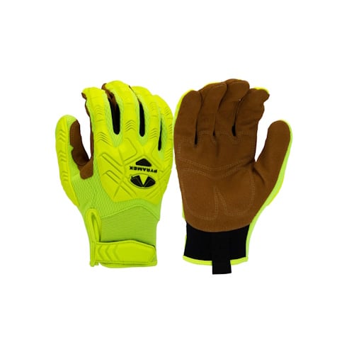 Pyramex Impact Utility Level 1 Leather Palm Gloves Hangtag, Size L - GL202HTL - Titan Tools Direct
