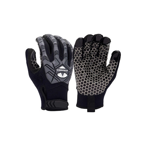 Pyramex Synthetic Leather Silicone Palm Gloves Hangtag, Size L - GL203HTL
