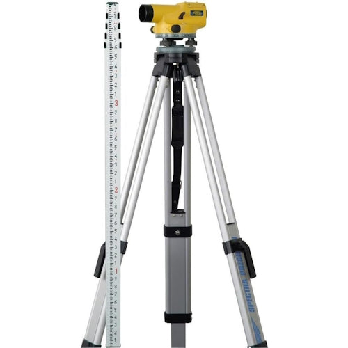 Spectra Precision 24X / Air Damped Autolevel Package w/ Tenths Rod and Tripod - AL24A-1 - Titan Tools Direct