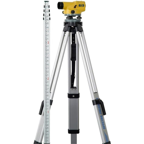 Spectra Precision 24X / Magnetic Damped Autolevel Package w/ Tenths Rod and Tripod - AL24M-1 - Titan Tools Direct