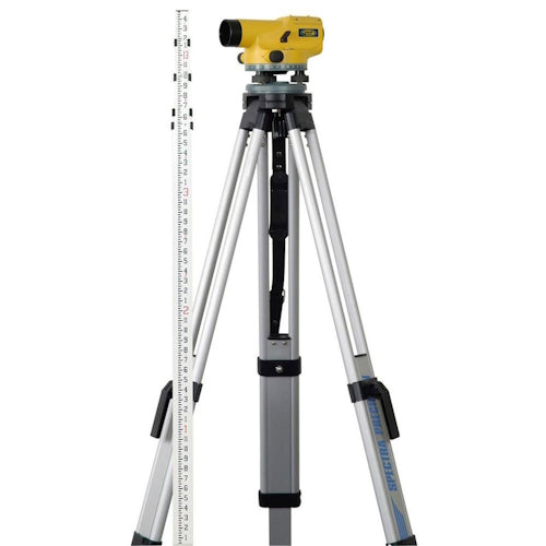 Spectra Precision 28X / Magnetic Damped Autolevel Package, 8ths Rod and Tripod - AL28M-2