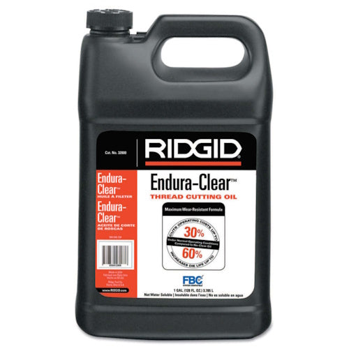 Ridgid Thread Cutting Oil, 1 gal, Jug, 300° F Flash Point, Endura Clear - 632-32808