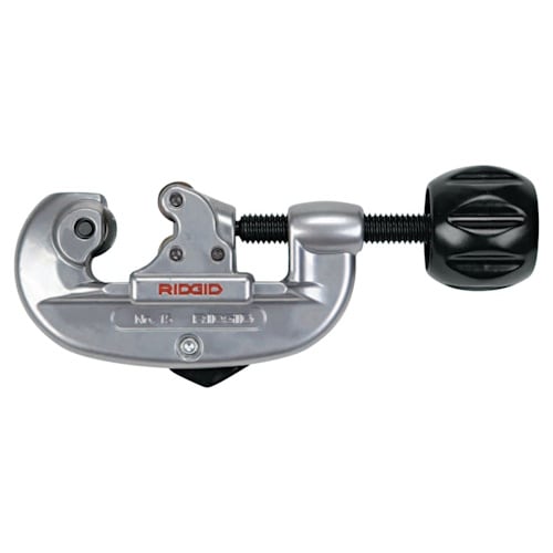 Ridgid Screw Feed Tubing Cutter, Model 25, 3/16 in to 1-1/8 in Cutting Capacity, Includes Spare Cutter Wheel - 632-32925