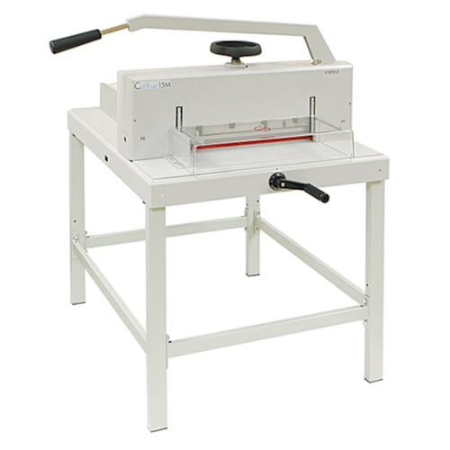 Formax Manual Guillotine Cutter w/ Laser Line & Metal Stand  - Cut-True 15M