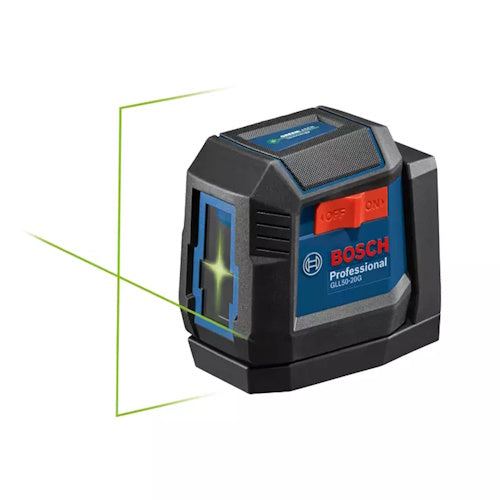 Bosch Green-Beam Self-Leveling Cross-Line Laser - GLL50-20GL