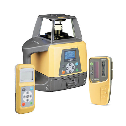 Topcon Rotary Laser Level RL-200 2S Rechargeable with LS-80X Receiver & Remote Control - 314920762 - Titan Tools Direct