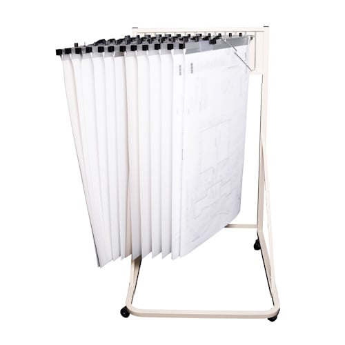 Titan Tools Bundle - Premium Rolling Blueprint Stand with a Dozen 18" Clamps TTD2850