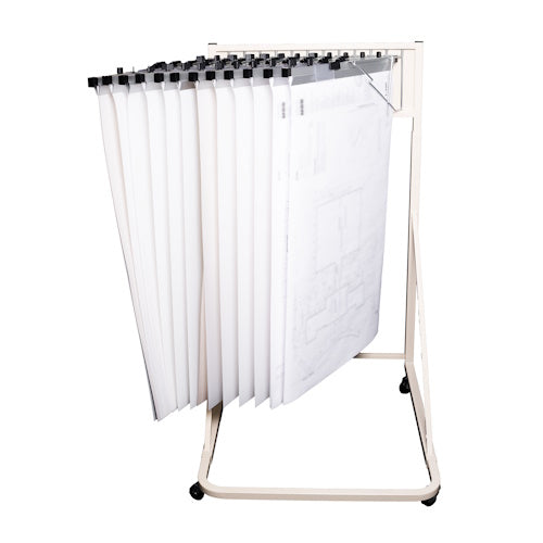 Titan Tools Bundle - Premium Rolling Blueprint Stand with a Dozen 42" Clamps TTD2854
