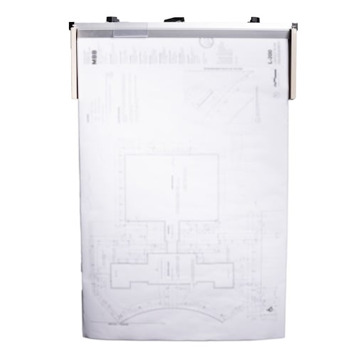 Titan Tools Bundle - Premium Drop-Lift Blueprint Wall Rack with a Dozen 18" Clamps TTD2863