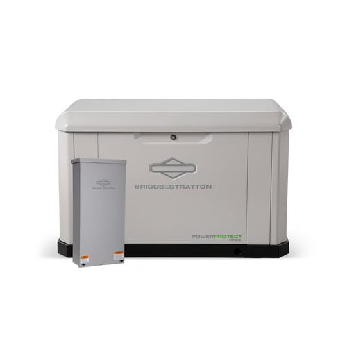 Briggs & Stratton PowerProtect 26kW Standby Generator, NG/LP Ready, w/ Dual 200A SE Transfer Switch - 040802