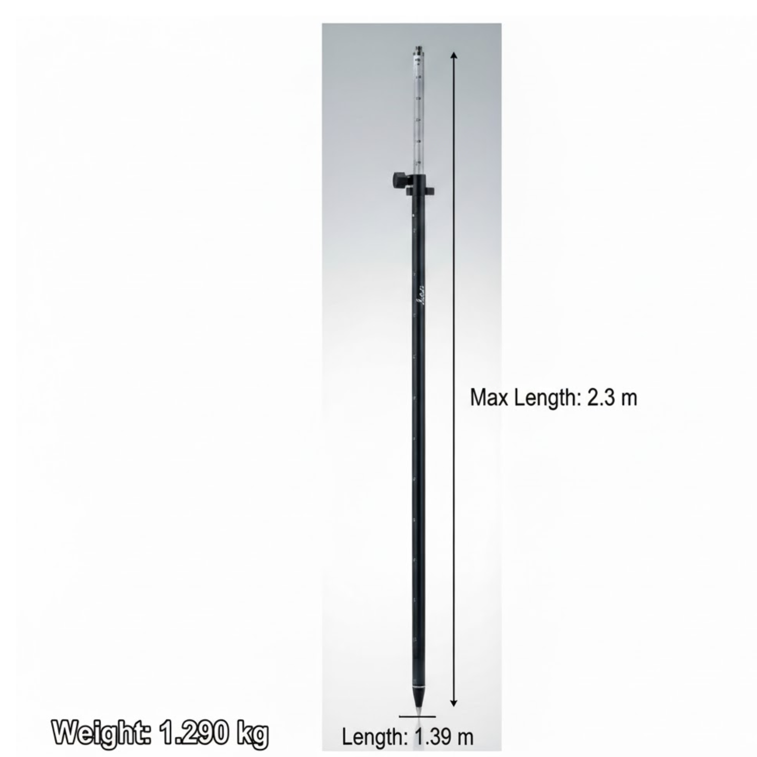 GLS102-carbon-aluminum-telescopic-GNSS-pole-Leica-surveying