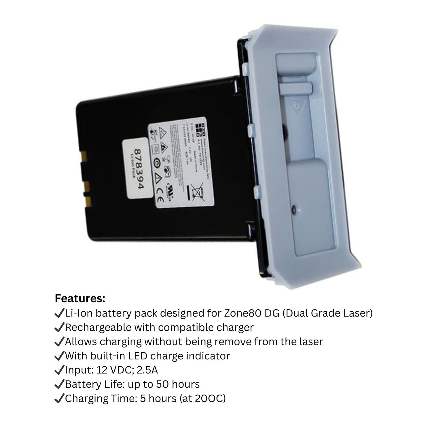 GeoMax-878394-Li-Ion-Battery-Pack-for-Zone80-Dual-Grade-Laser