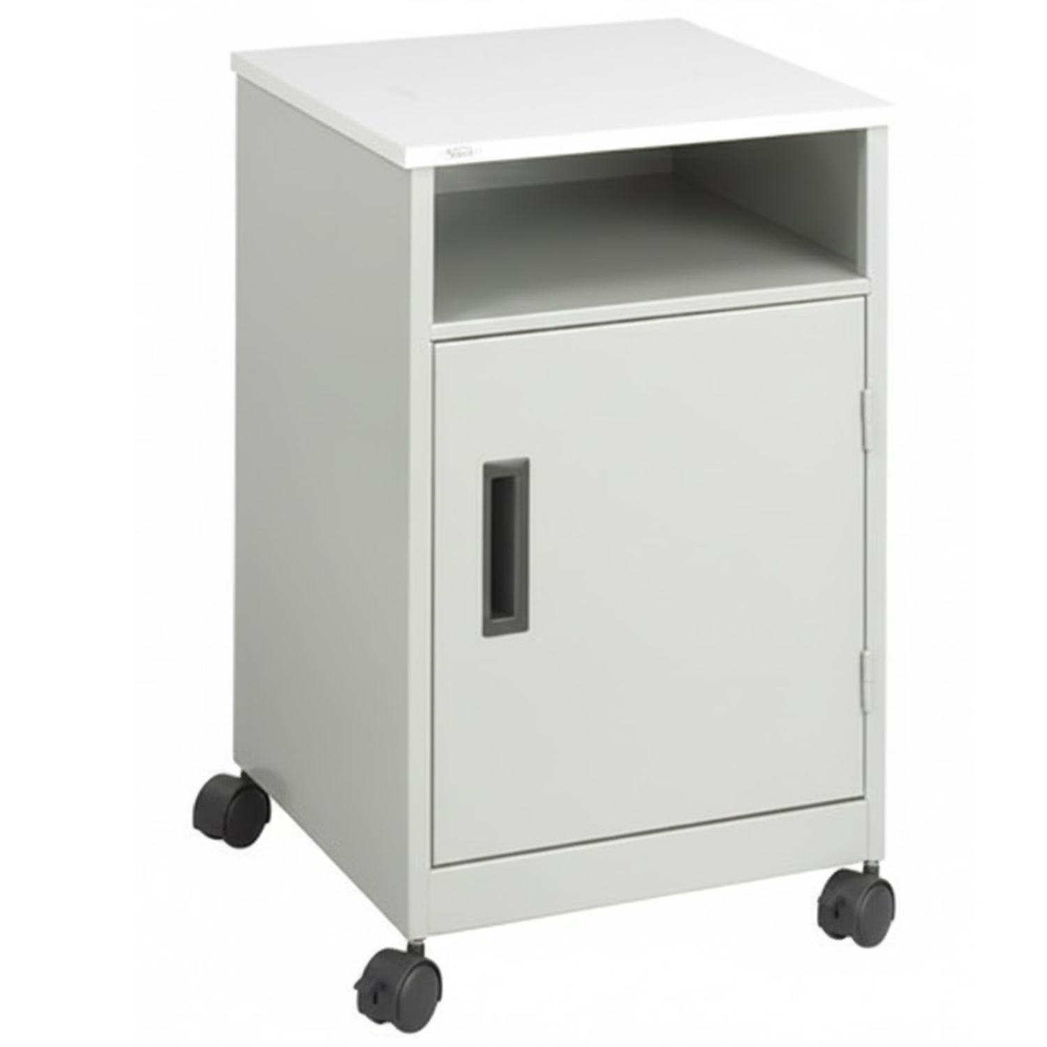 Gray-rolling-office-machine-cart-safco-1871gr-with-wheels