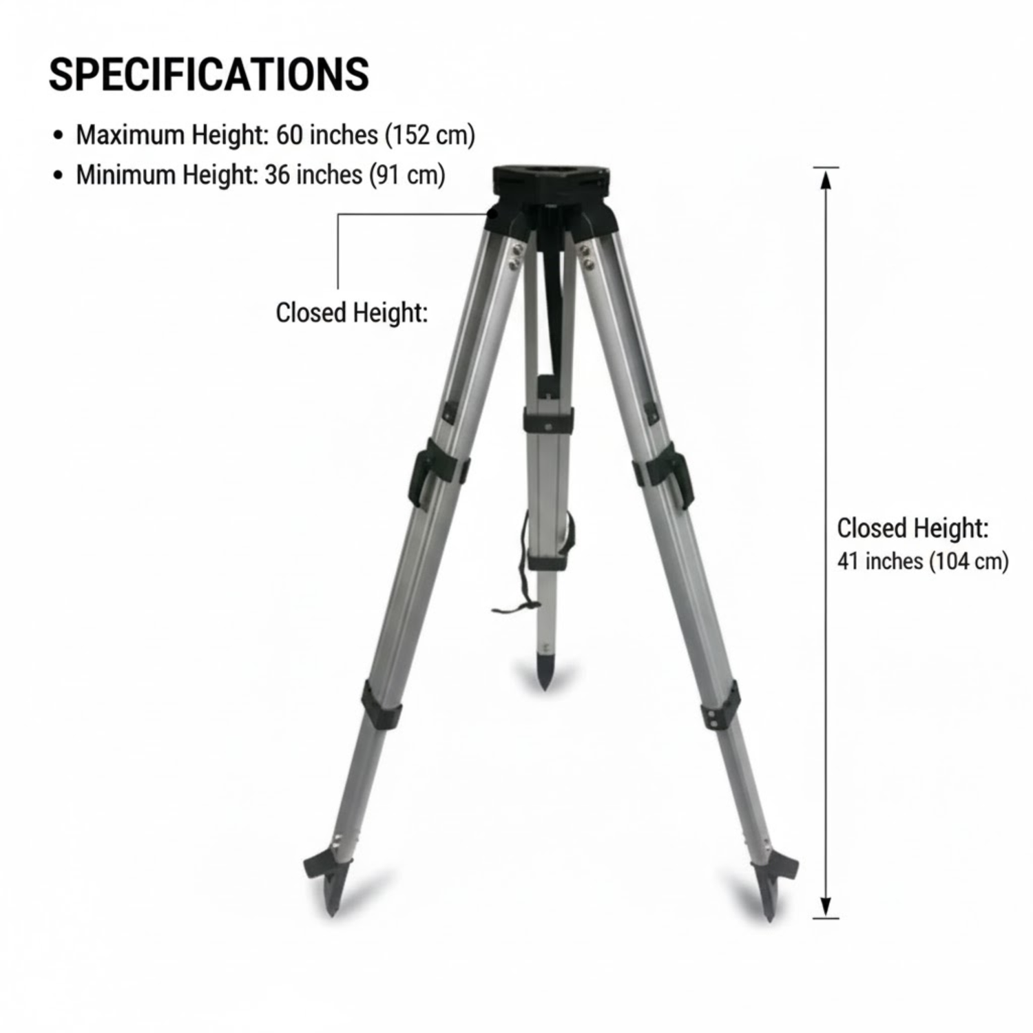 Heavy-Duty-Topcon-Aluminum-Tripod-Square-Leg-Total-Station