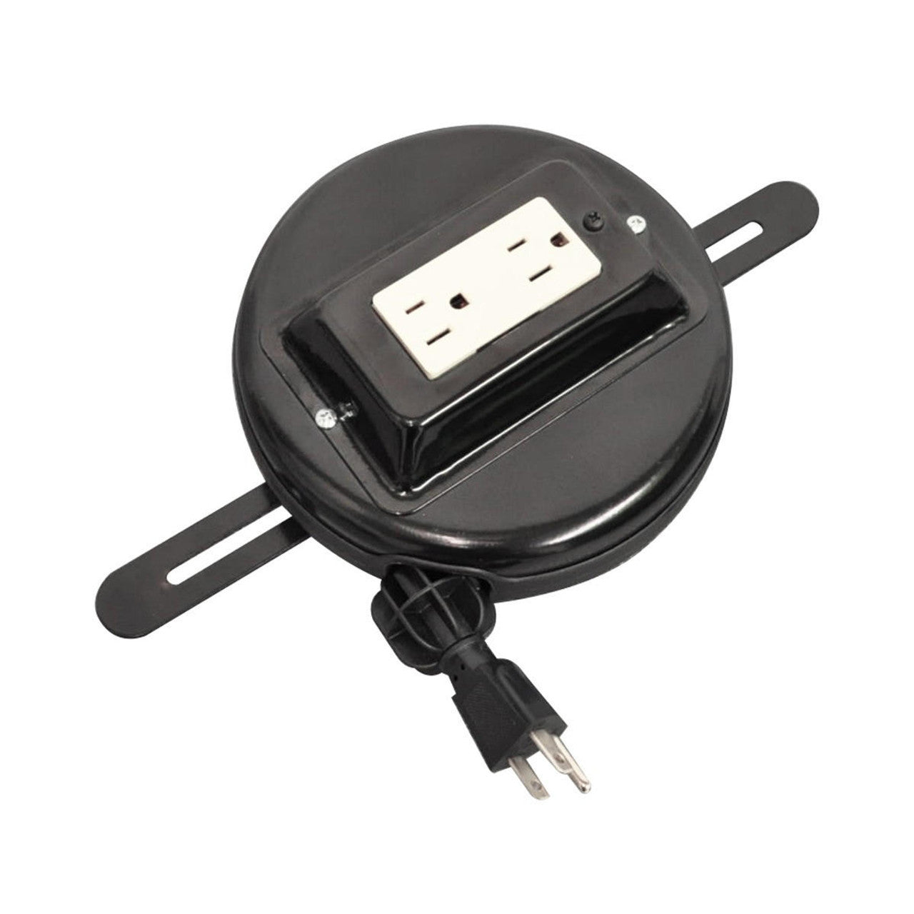 Heavy-duty Luxor 20 ft retractable extension cord with two outlets