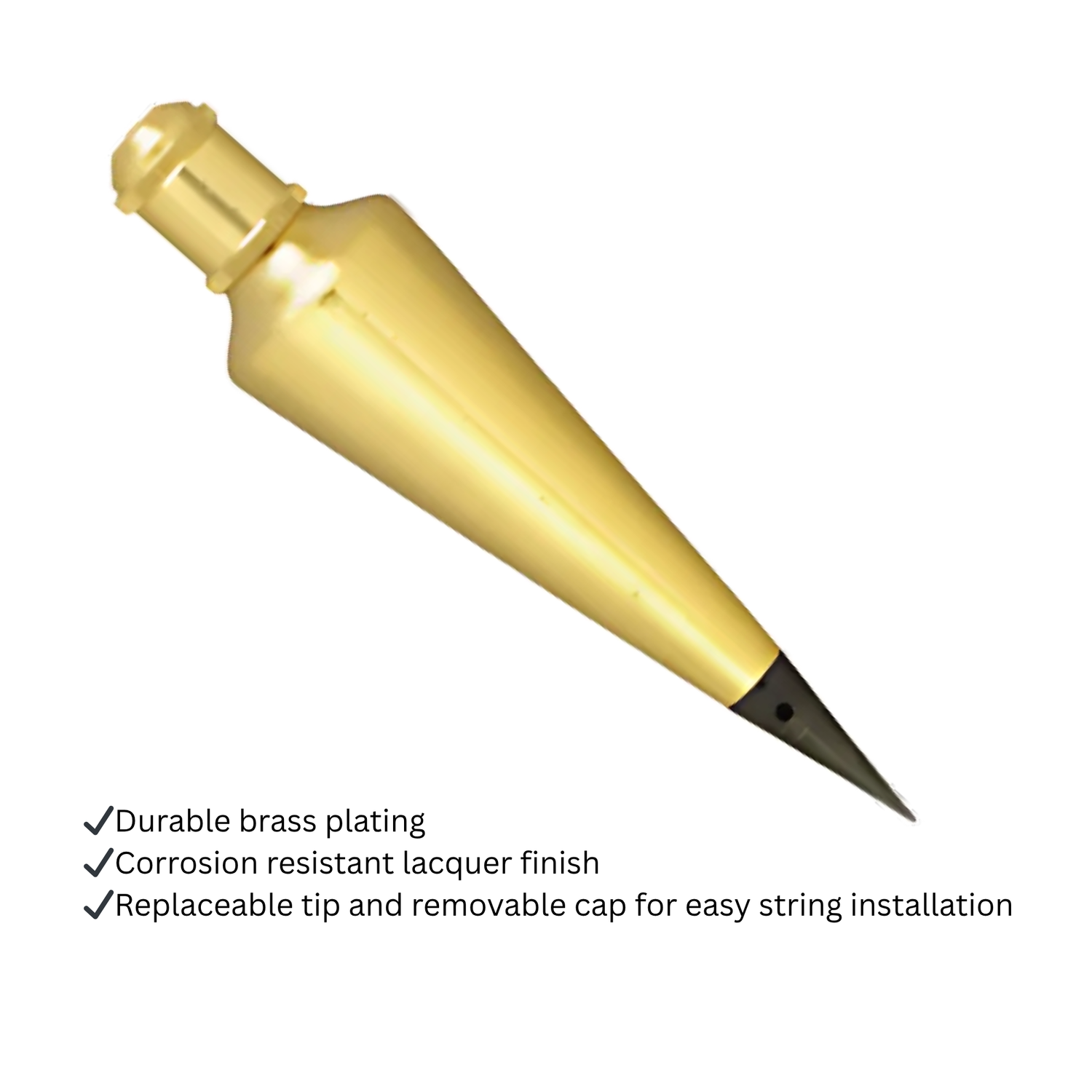 Johnson-Level-Precision-Brass-Plumb-Bob-32oz-132
