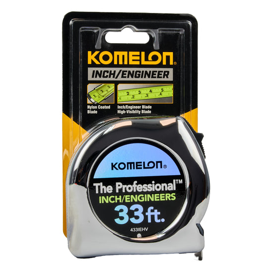 Komelon The Professional 433IEHV 33' Engineer's Measuring Tape 870433