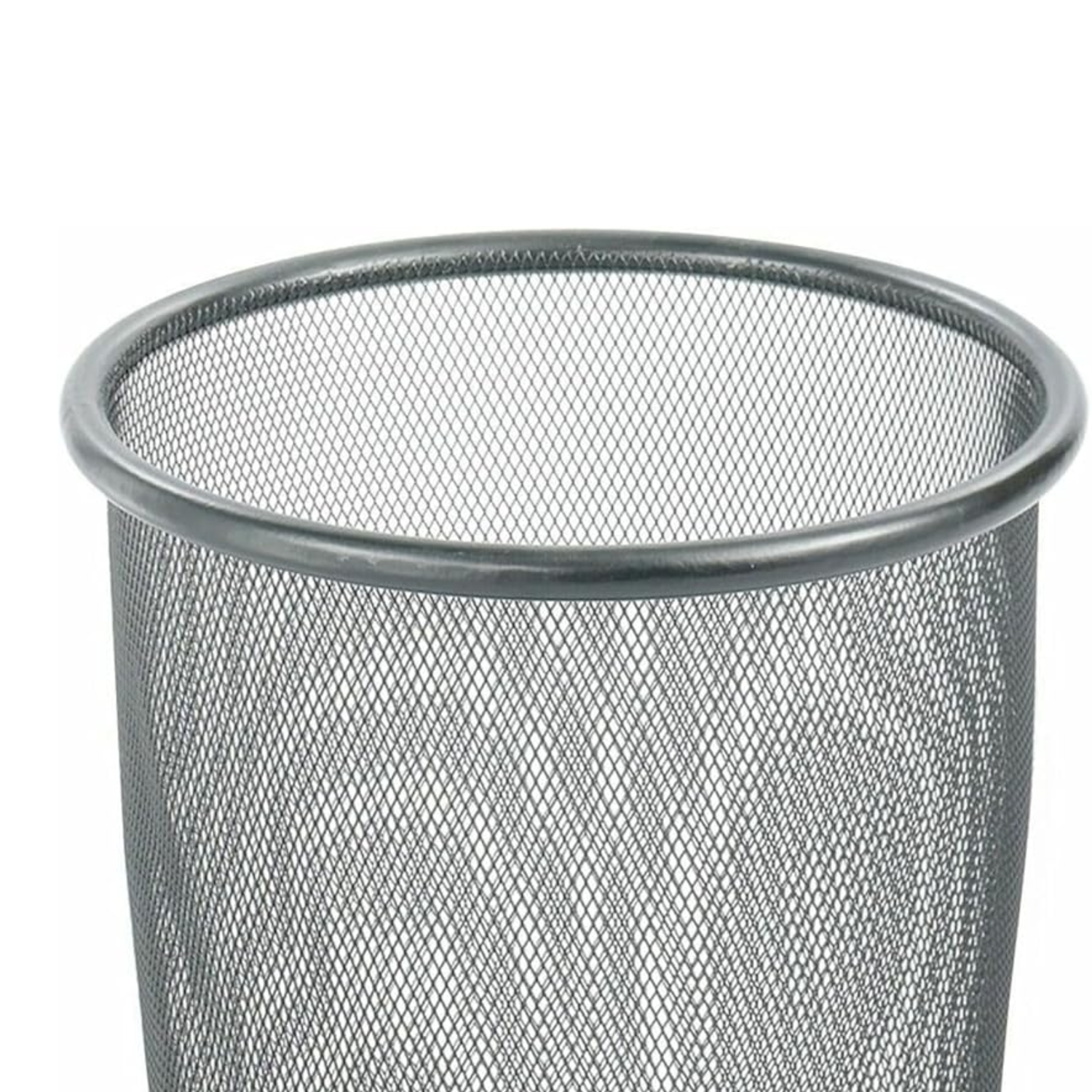 Large-Round-Metal-Mesh-Waste-Bin-Office-Supply-Black-3-Pack