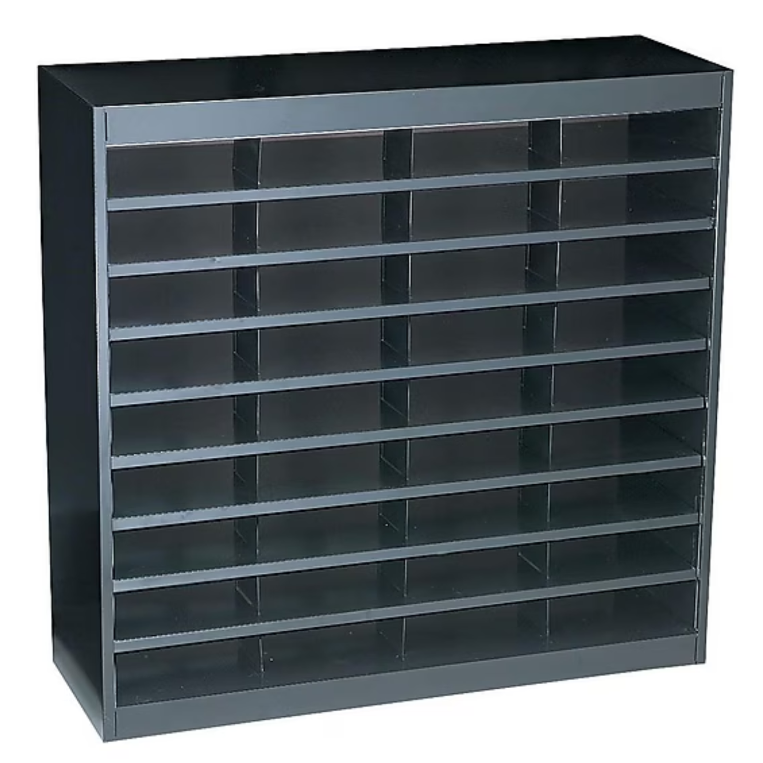 Large-capacity-literature-rack-36-compartments-black-Safco-9221BLR-filing-system
