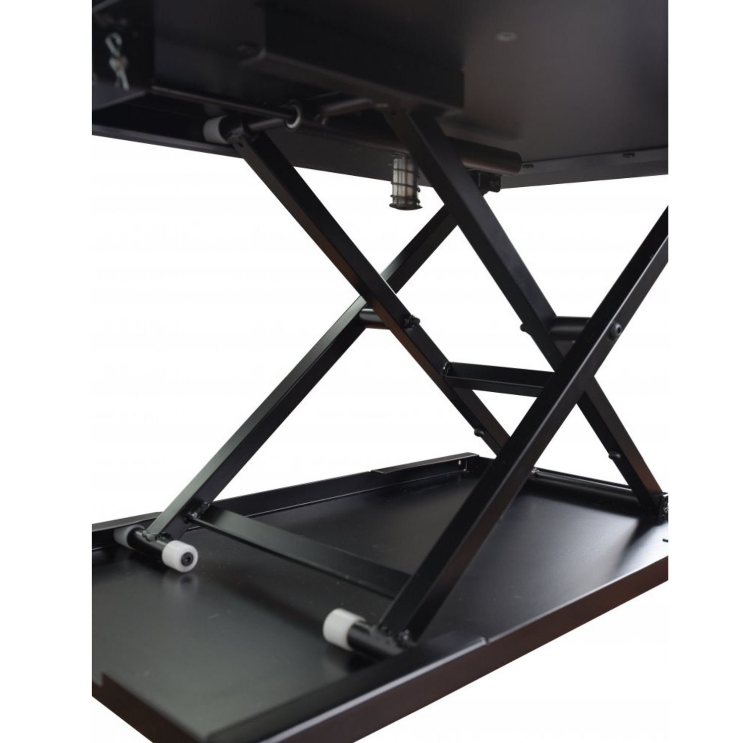 Luxor-CVTR32-BK-Pneumatic-Sit-Stand-Desktop-Desk-32-inch-Black