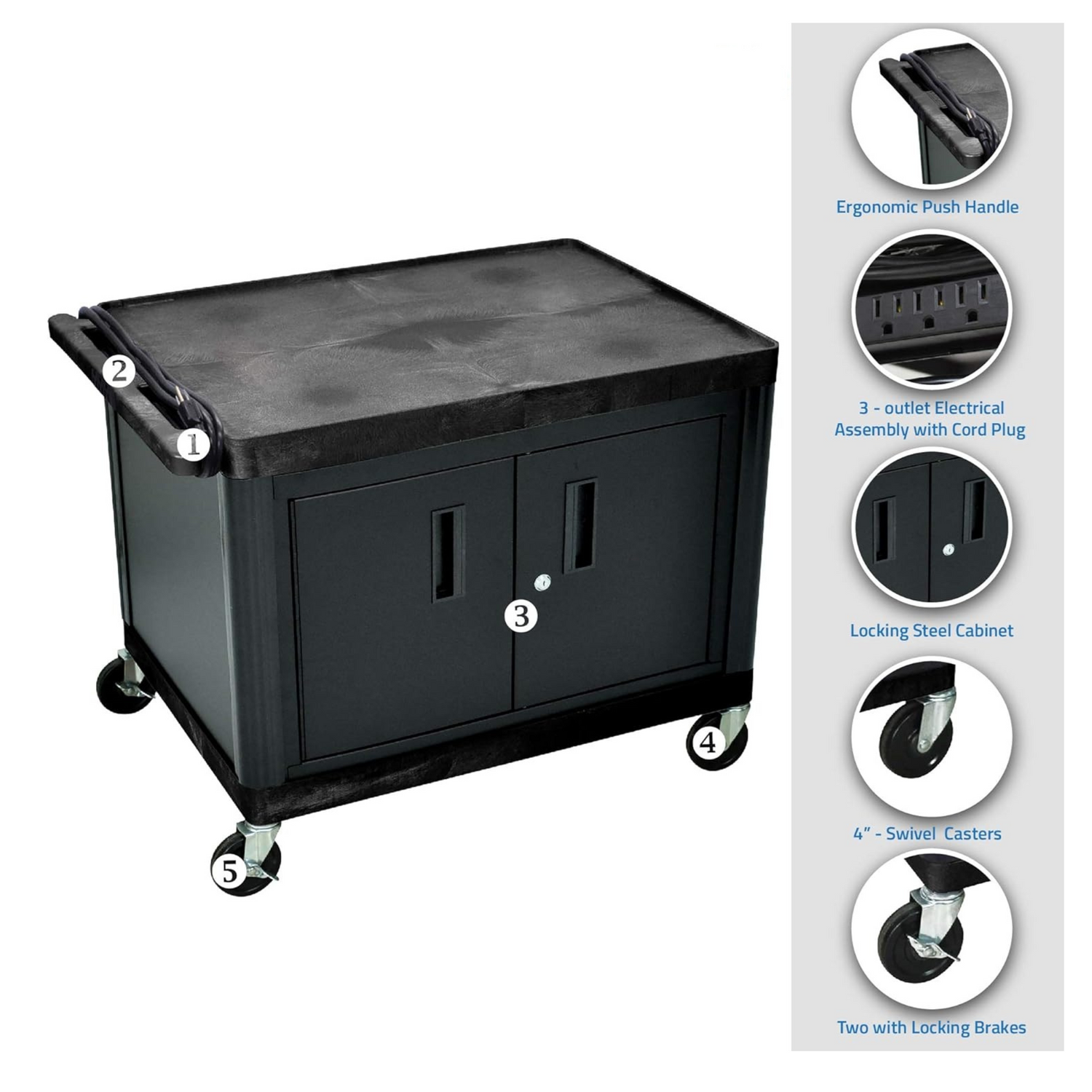 Luxor-LP27CE-B-27-inch-AV-cart-with-cabinet-and-electric-power