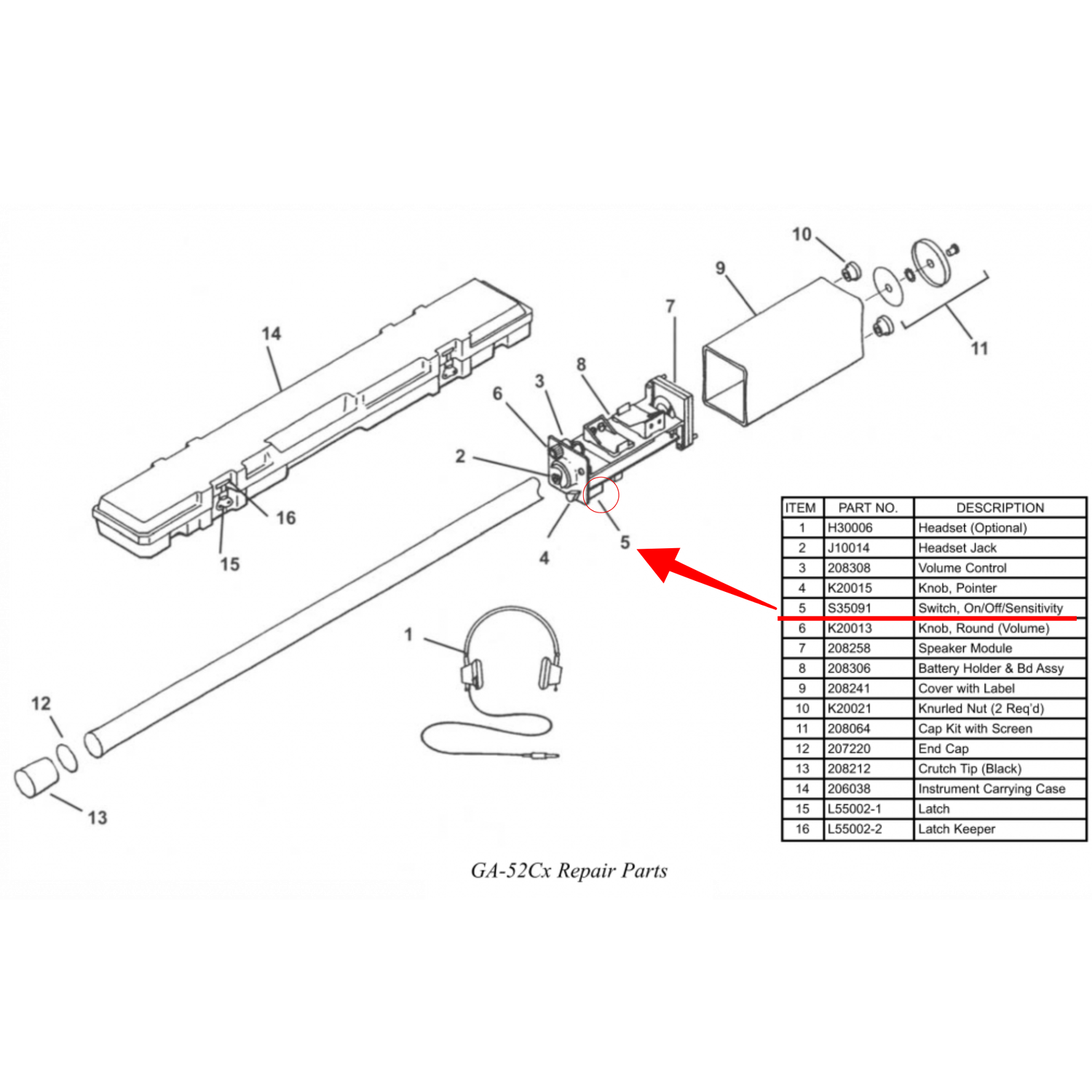 Magnetic-Locator-Repair-Part-Schonstedt-Switch-S35091-for-GA-52Cx