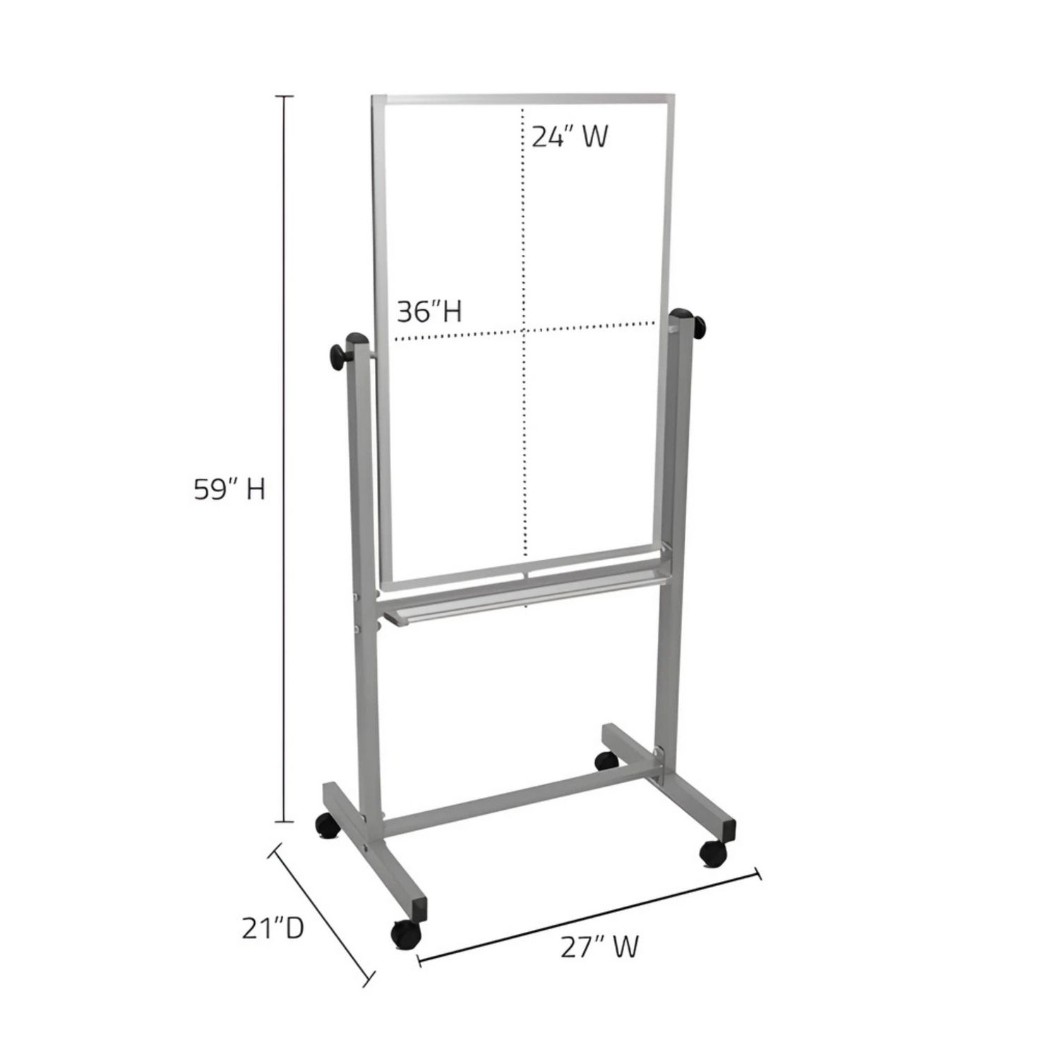 Magnetic-double-sided-whiteboard-Luxor-L270-24Wx36H