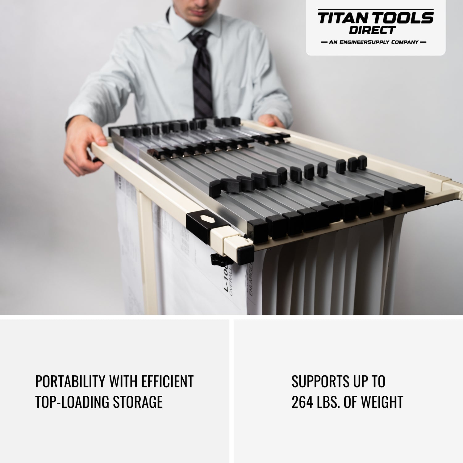 Mobile-Blueprint-Storage-System-TTD4146-Titan-Tools-Drafting-Rack