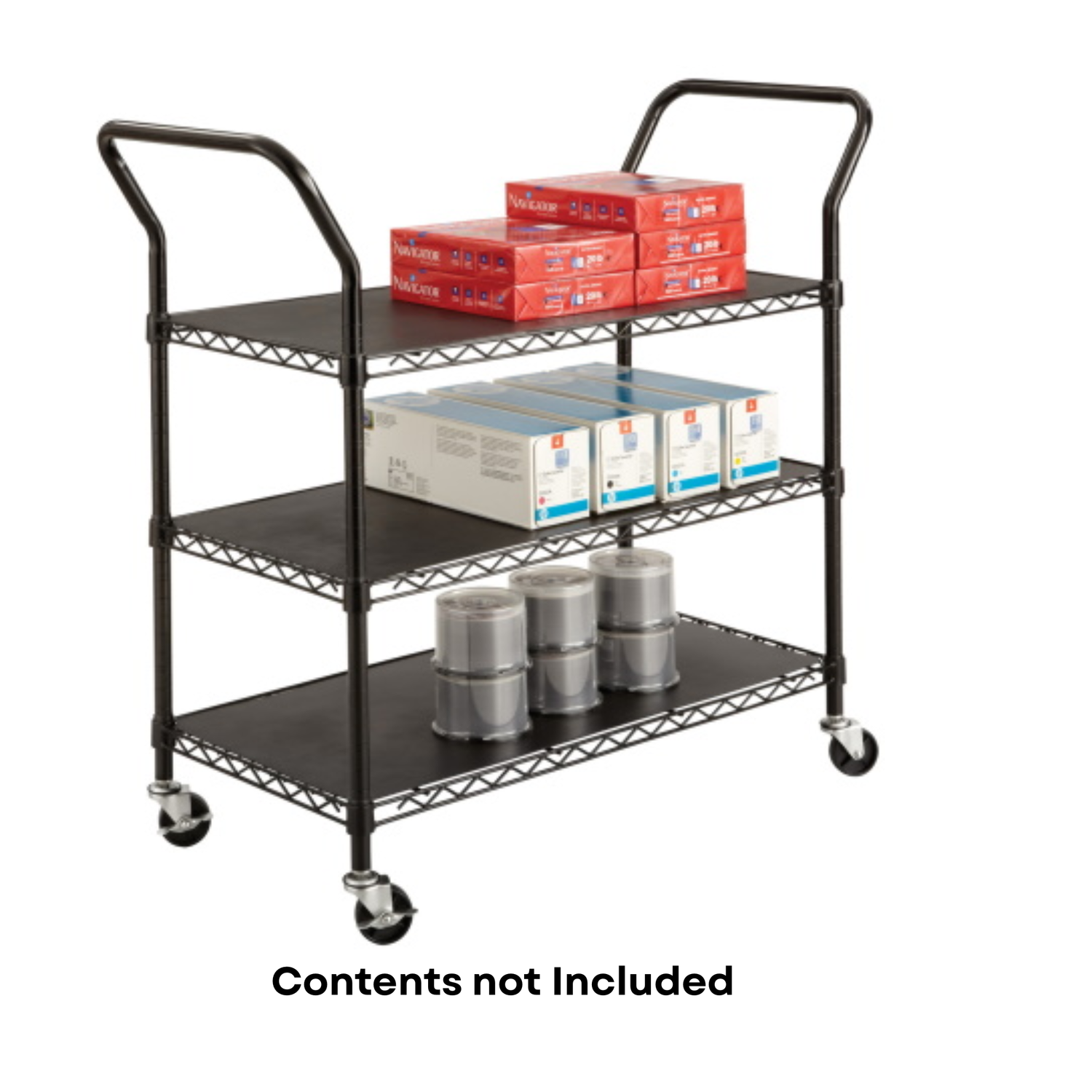 Mobile-Wire-Storage-Cart-Safco-Utility-Shelves-Rolling-Black