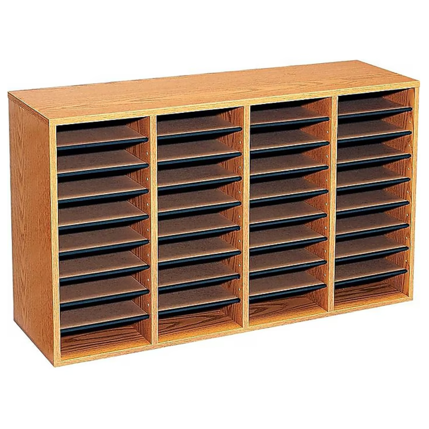 Office-literature-organizer-cabinet-36-sections-Safco-wood-sorter-9424MO
