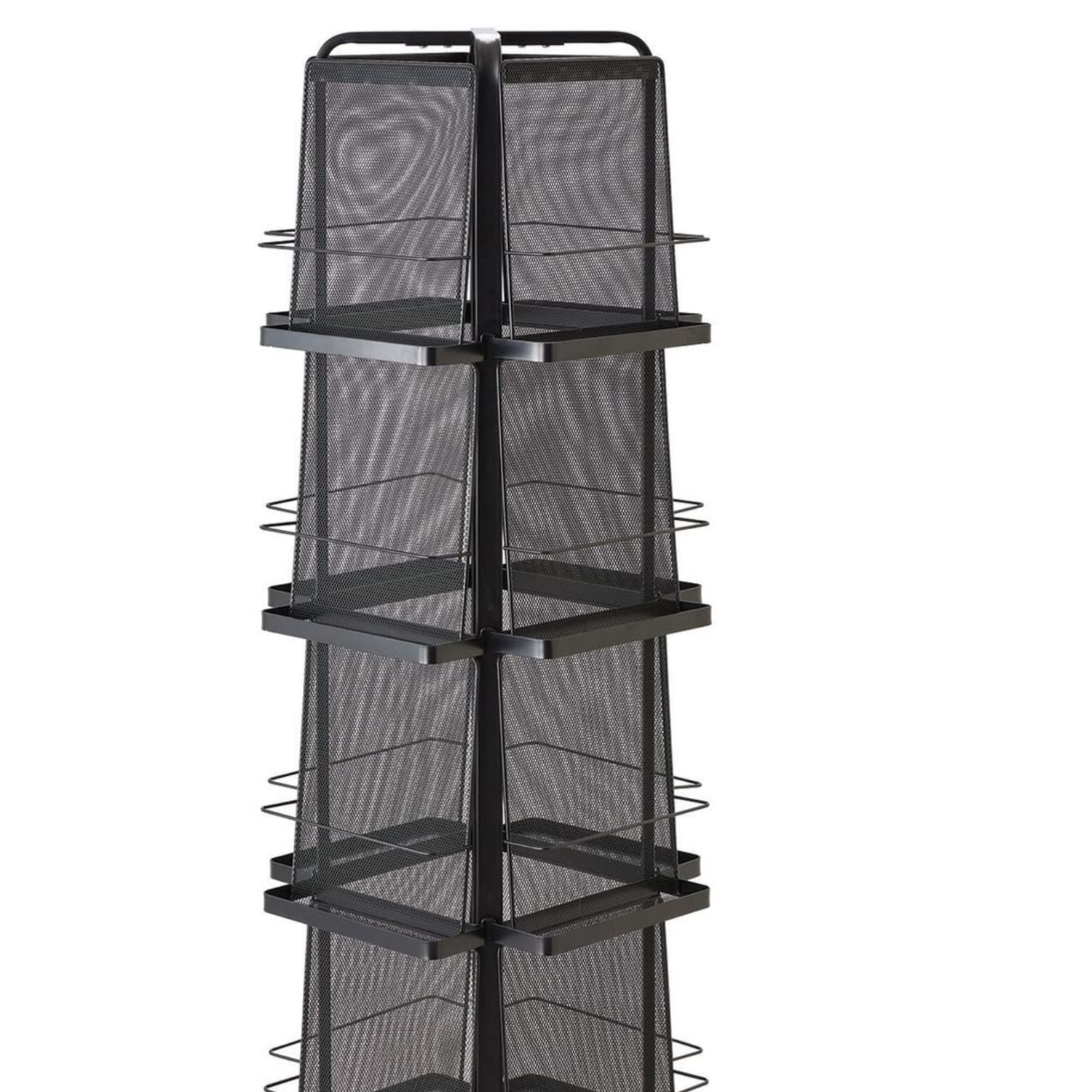 Onyx-series-black-rotating-magazine-rack-floor-standing-literature-display