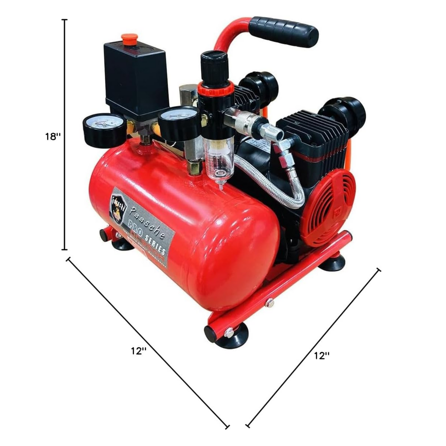 Paasche-DC950R-AirBrush-Oil-less-1-HP-Compressor-and-Tank