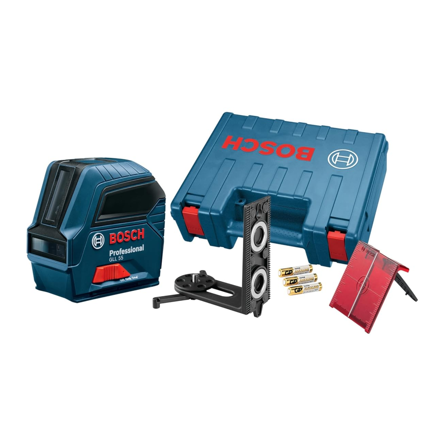 Professional-Bosch-GLL-55-laser-level-with-magnetic-pivoting-mount