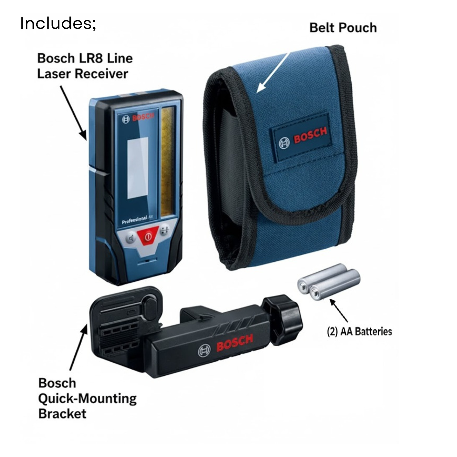Professional-Bosch-LR8-laser-detector-for-line-laser-levels