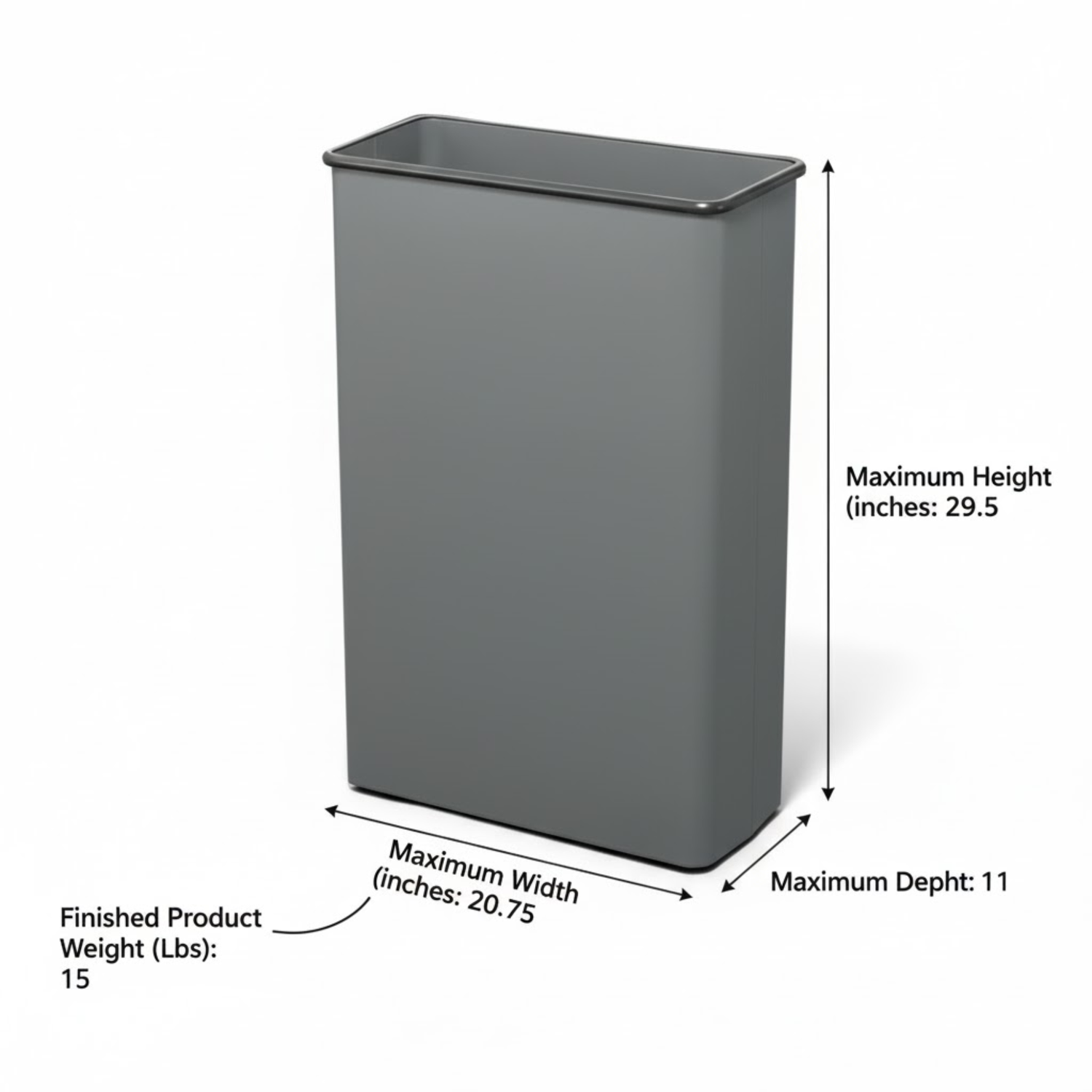 Rectangular-Safco-Trash-Can-Set-of-3-Charcoal-Model-9618CH