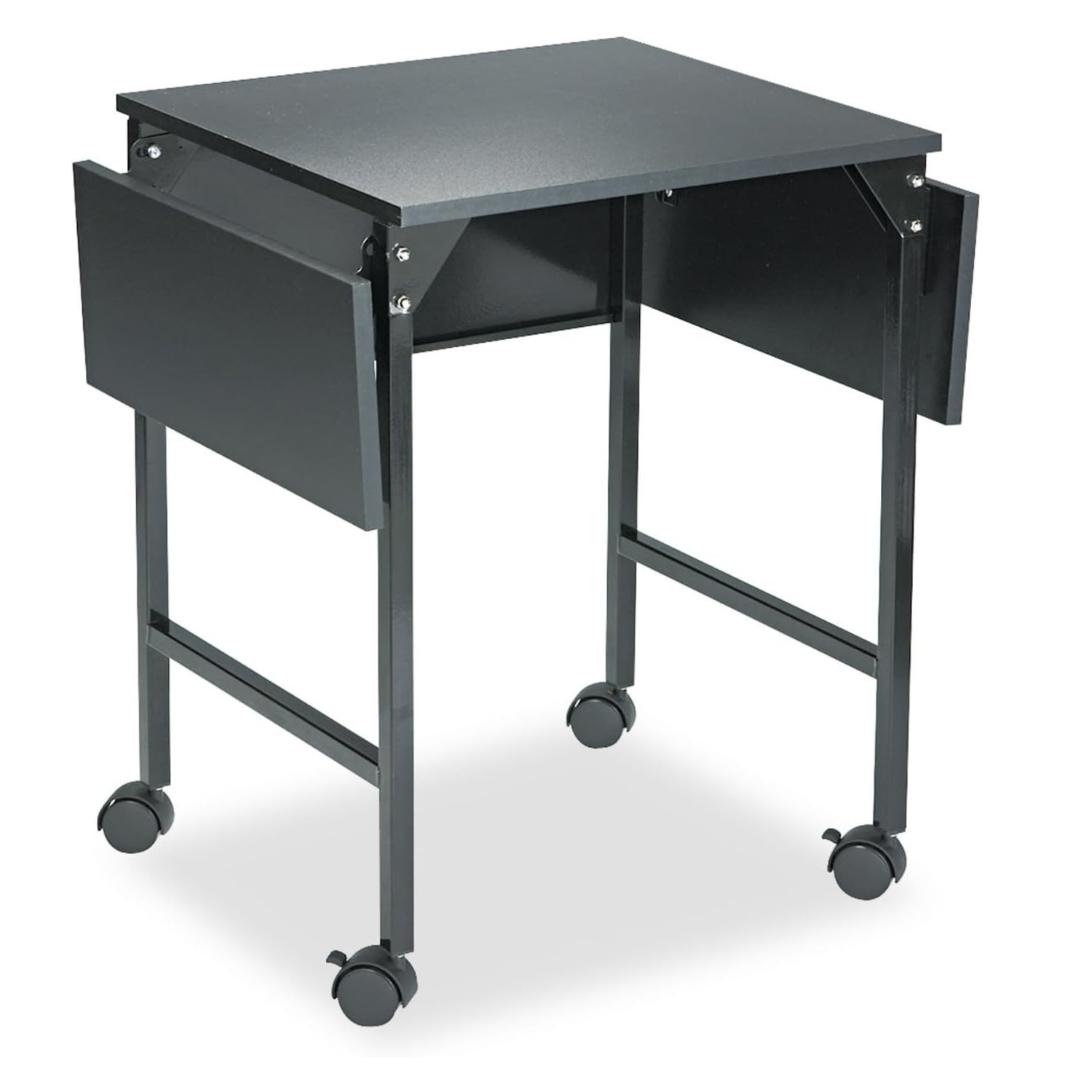 Safco-1876bl-mobile-printer-stand-with-foldable-side-shelves