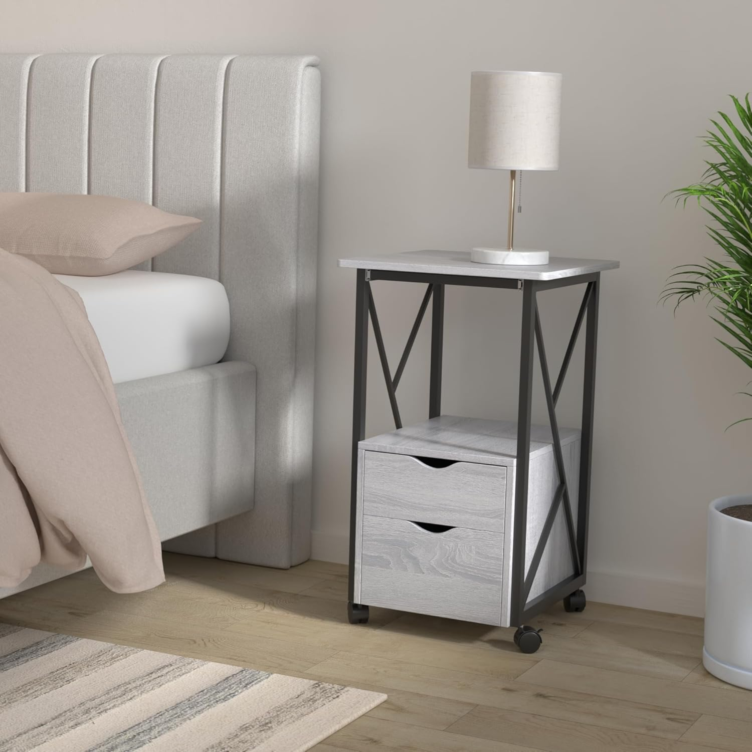 Safco-1906GR-Gray-Mobile-Storage-Pedestal-with-Drawers