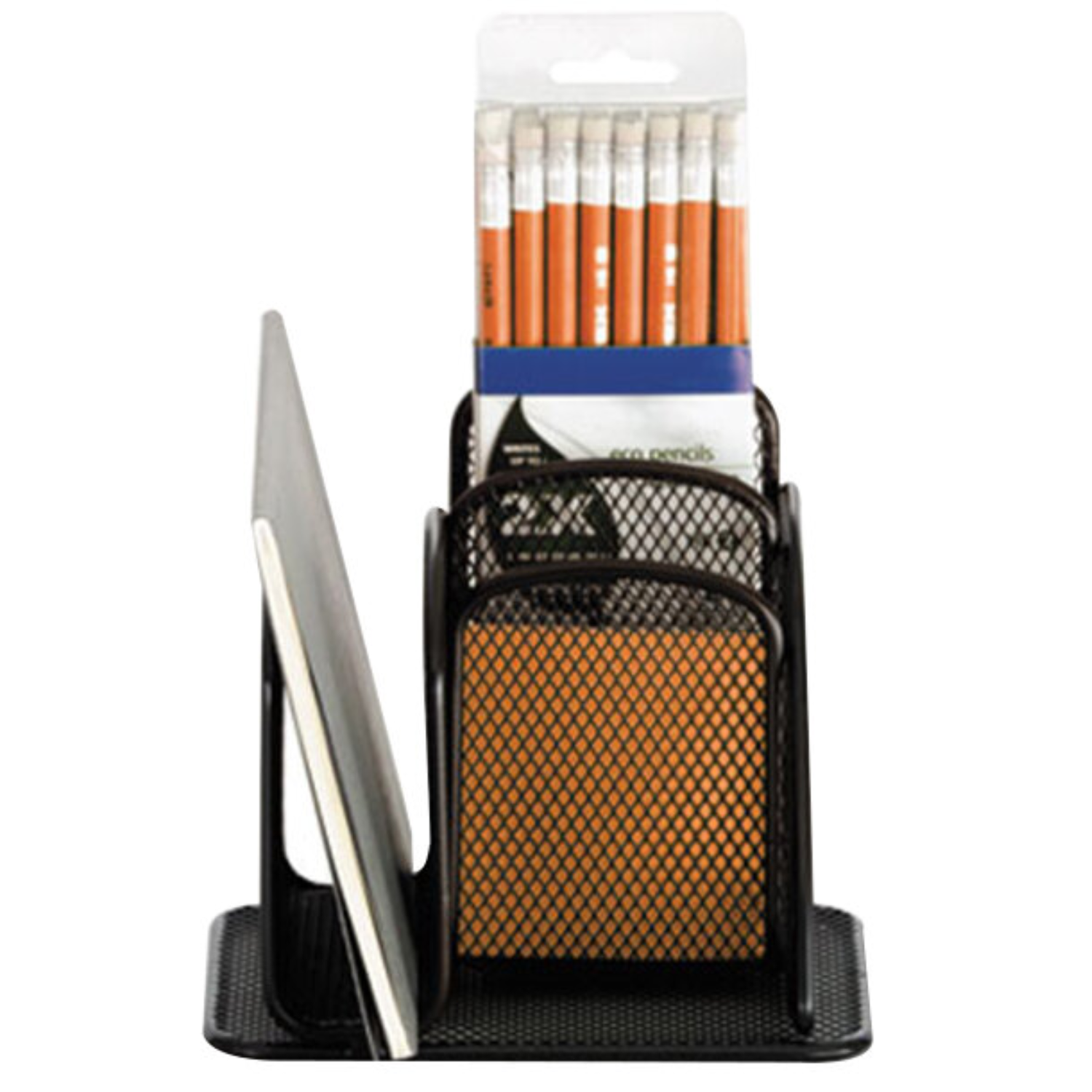 Safco-3250bl-onyx-series-mesh-mini-desk-organizer-6-pack